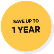 Yellow circular badge reading "Save Up To 1 Year" indicating the time students can save by starting their education through OTECH's high school dual enrollment programs