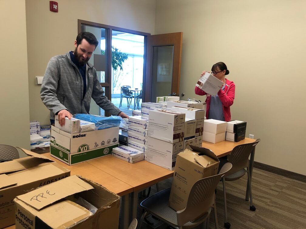 Health programs donating P.P.E.