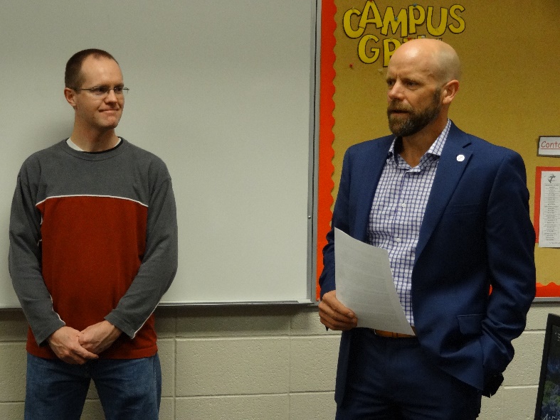 - Ogden Weber Technical College Brett Osmonson, award recipient, and Tyler Call, vice president for college services.